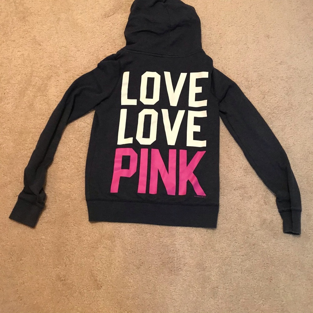 Pink Victoria Secret Zip Up Hoodie